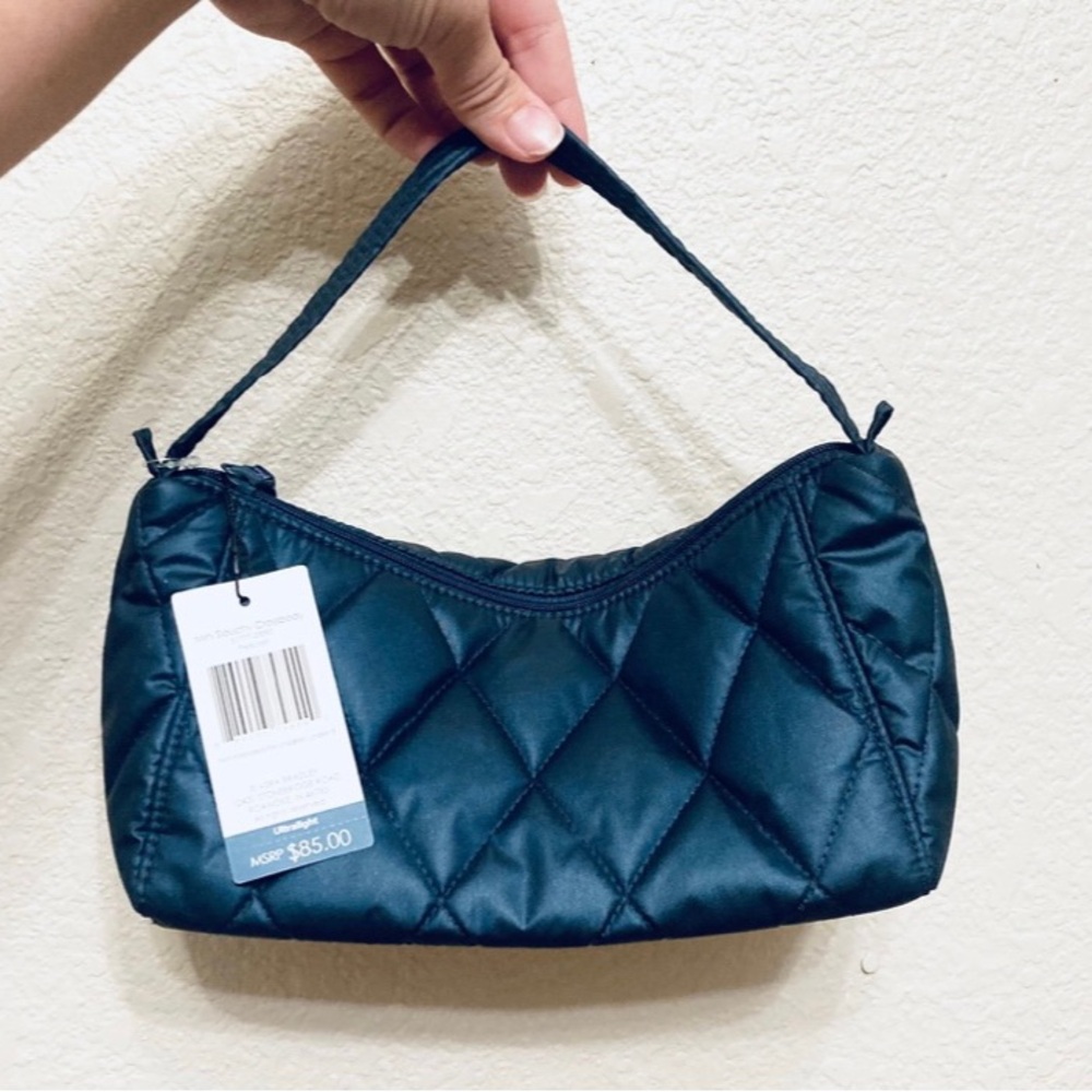 Vera Bradley Mini Slouchy Crossbody in Ultralight in Peacoat Pattern Navy Blue